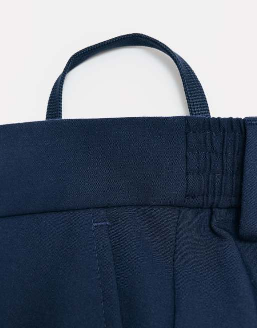 ASOS ADAPTIVE relaxed tapered suit trousers in navy, 7 of 9