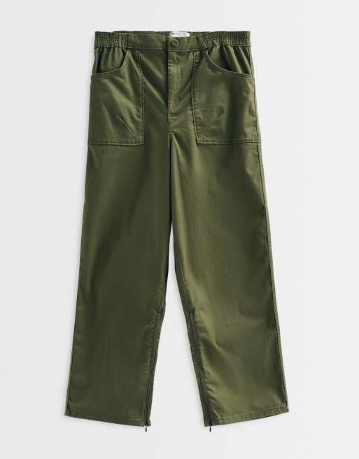 ASOS ADAPTIVE relaxed tapered trousers in khaki, 5 of 10