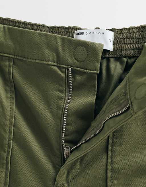 ASOS ADAPTIVE relaxed tapered trousers in khaki, 6 of 10