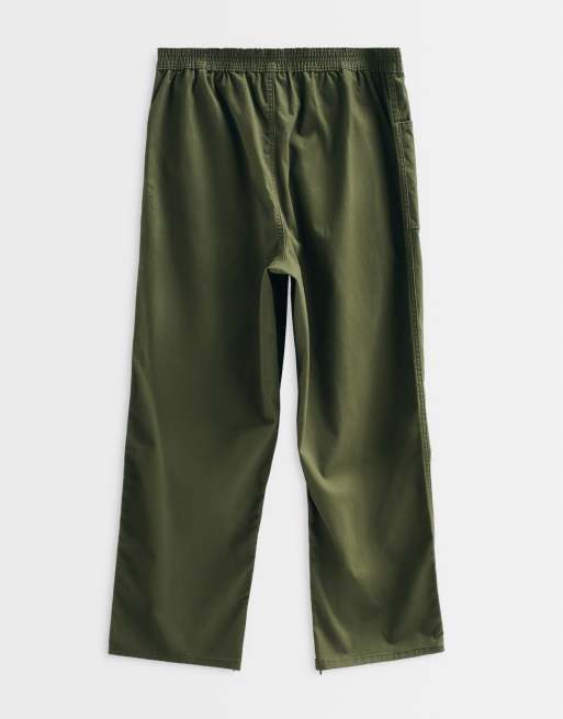 ASOS ADAPTIVE relaxed toelopende broek in khaki, 8 van 10