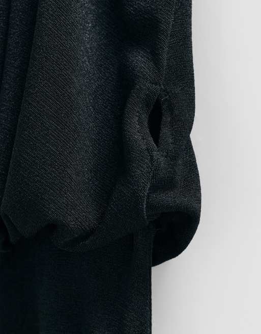 ASOS ADAPTIVE robe portefeuille fluide en jersey noir, 8 de 9