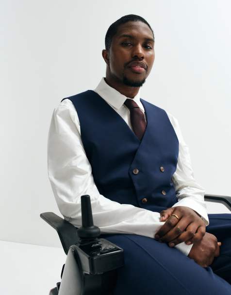ASOS ADAPTIVE waistcoat in navy - view 1