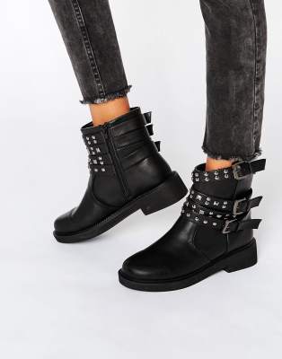 biker boots with studs