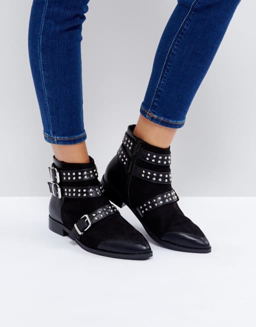 Studded ankle 2025 boots asos