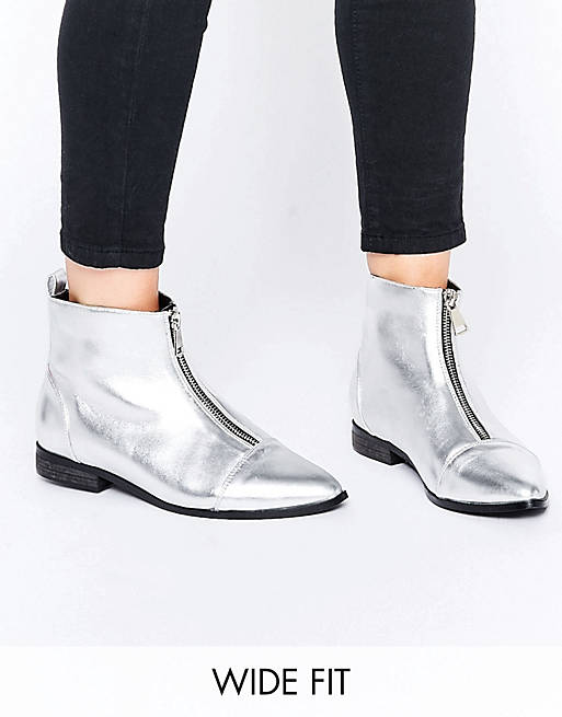 ASOS ALBIE Wide Fit Pointed Ankle Boots