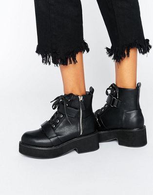 black chunky boots asos