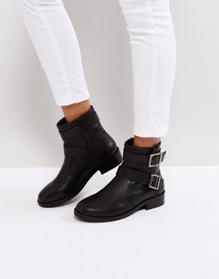 real leather biker boots