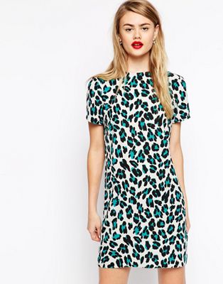 leopard print shift dress uk