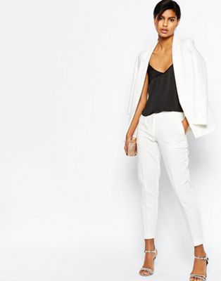 white cigarette trousers outfit