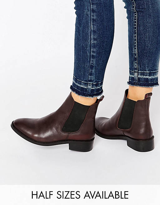 ASOS ATTRIBUTE Leather Chelsea Ankle Boots