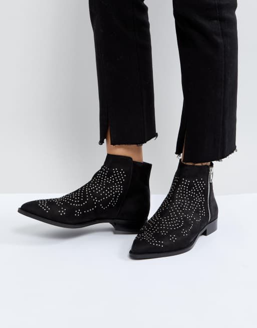 Studded ankle shop boots asos