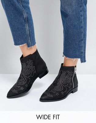 studded suede chelsea boots