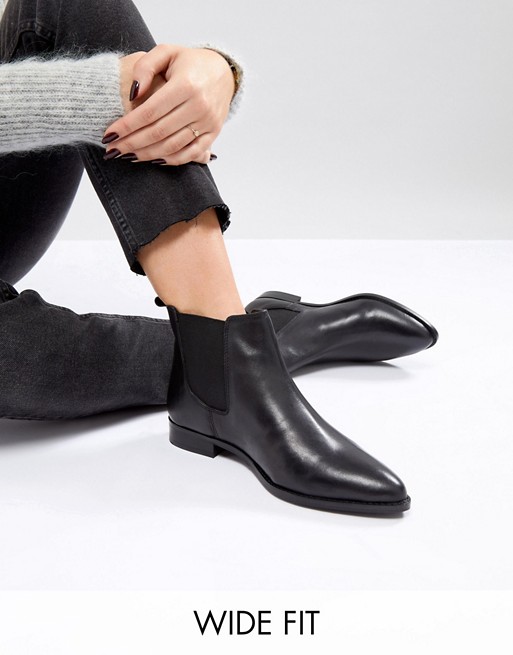 ASOS | ASOS AUTOMATIC Wide Fit Leather Chelsea Boots