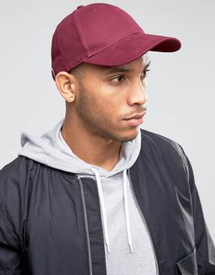 burgundy baseball hat