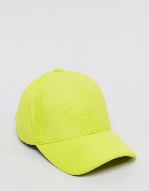 Neon yellow store baseball cap