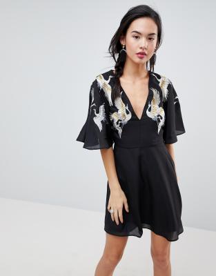 free people embroidered fable midi dress