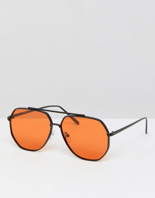 Mens orange outlet frame sunglasses