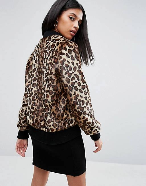 ASOS Jacket in Faux Fur Leopard | ASOS