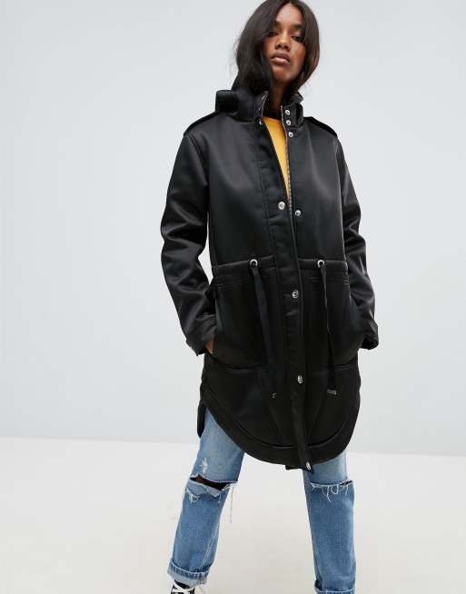 ASOS Bonded Parka with Fleece Lining