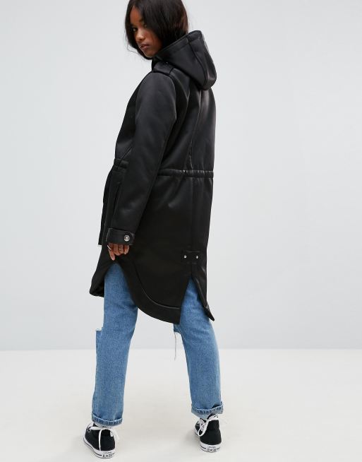 ASOS Bonded Parka with Fleece Lining