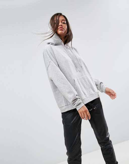 Boxy grey online hoodie