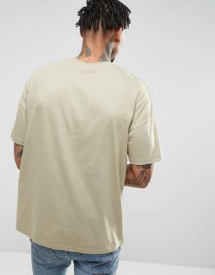 ASOS Boxy T-Shirt In Beige | ASOS