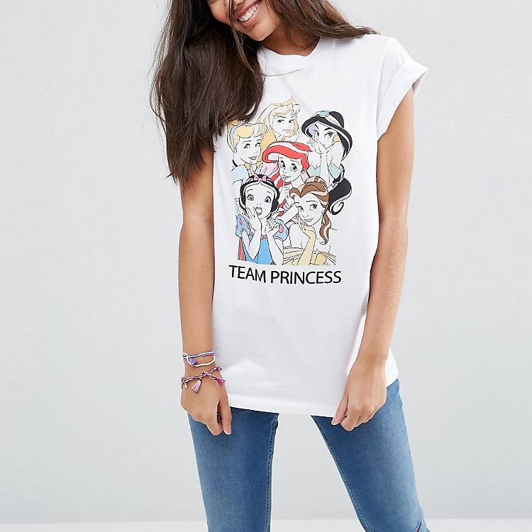 DisneyDisney Donna Princess Belle Winter Silhouette Boyfriend T-Shirt Fit 