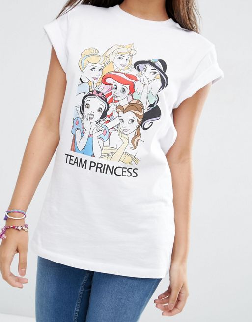 Asos Boyfriend T Shirt With Disney Team Princess Print Asos