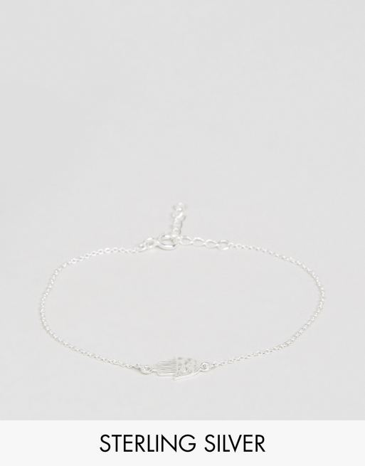 ASOS - Braccialetto con ciondolo a hamsa in argento sterling