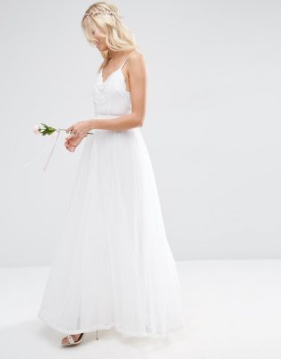 white cami maxi dress