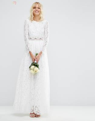 asos wedding dress long sleeve
