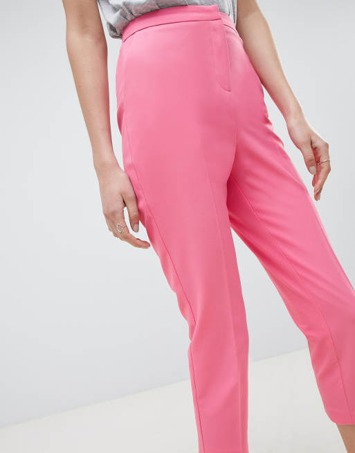 ASOS - Broek met smaltoelopende pijpen in poproze, 3 van 4