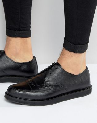 ASOS Brothel Creepers in Black Leather 