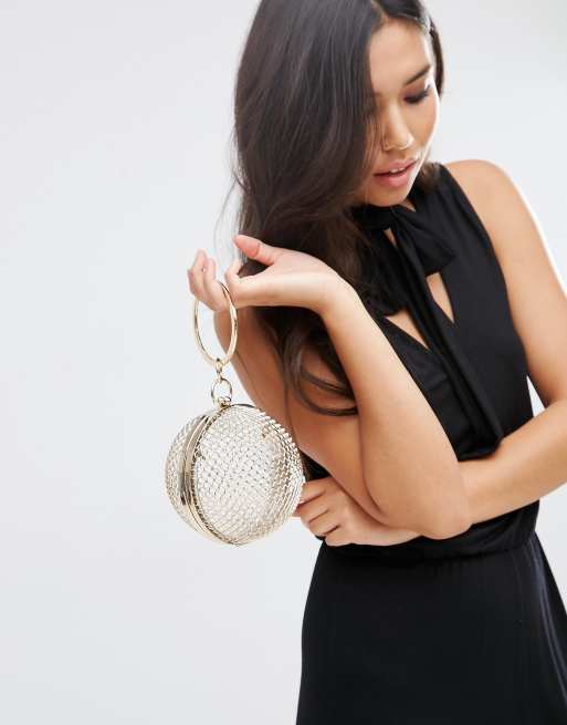 Black sphere best sale clutch bag