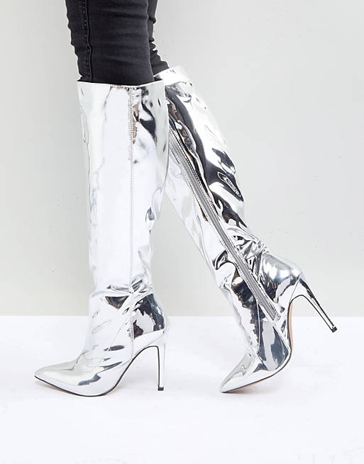 ASOS CAIDEN Pointed Knee High Boots