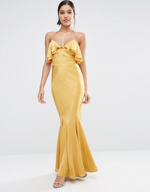 ASOS | ASOS Cami Ruffle Front Maxi Dress with Fishtail