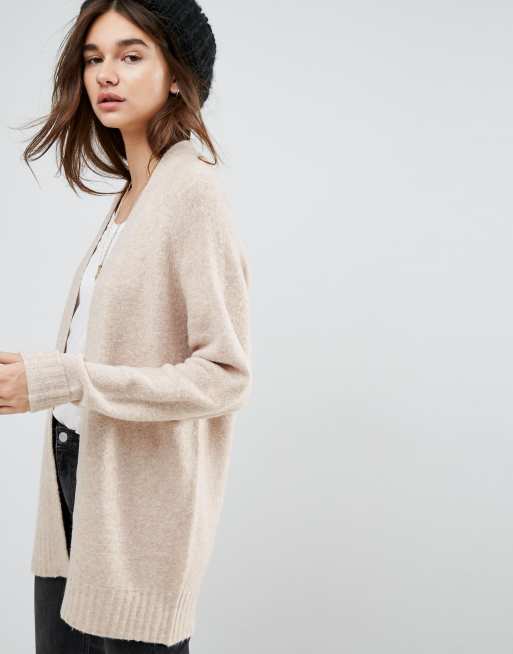 ASOS - Cardigan grigio in maglia pesante di misto lana, 3 di 4