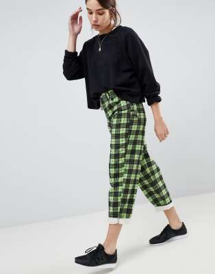 green boyfriend jeans