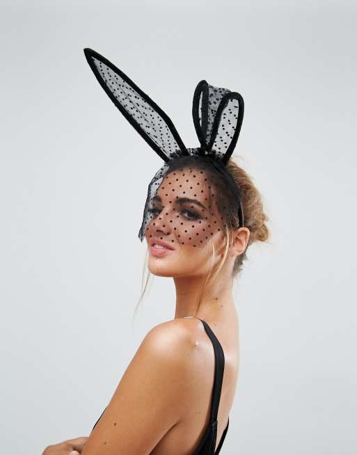 ASOS - Cerchietto per Halloween con orecchie da coniglio e velo a pois