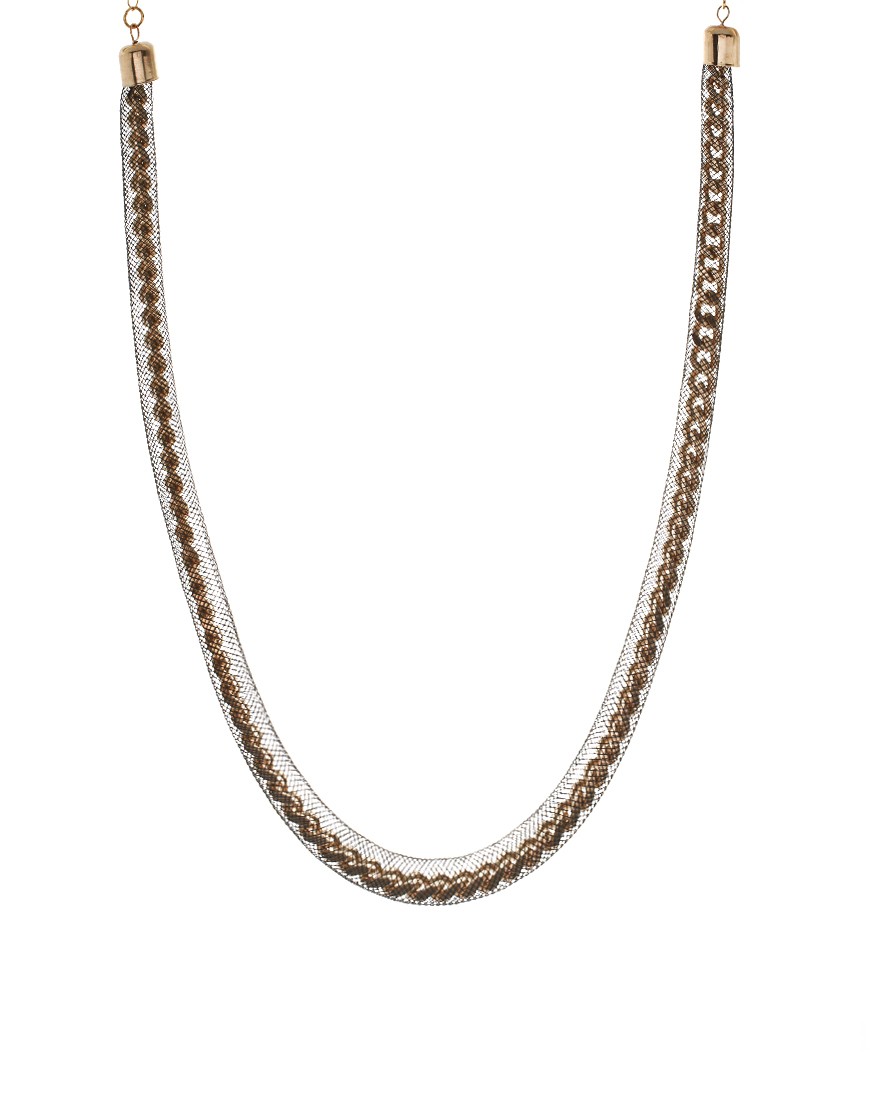 ASOS Chain in Mesh Necklace-Black