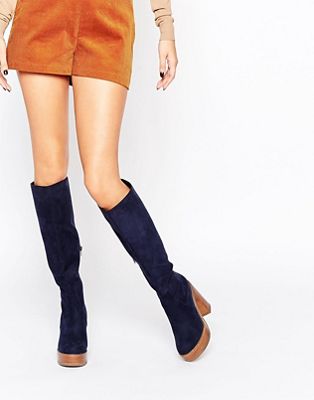 70s style knee high boots