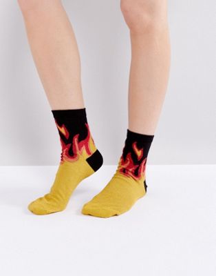 chaussettes vans flammes