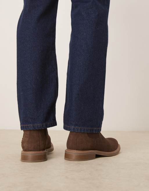ASOS - Chelsea boots in bruine suède met natuurlijke zool, 4 van 4