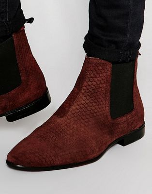 burgundy snakeskin boots