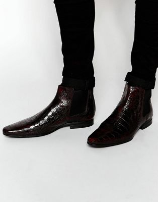 crocodile chelsea boots