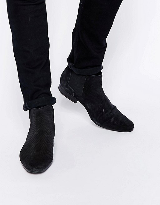 ASOS | ASOS Chelsea Boots in Diamond Texture Suede
