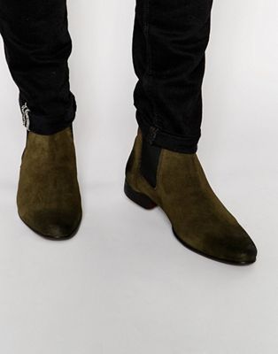 khaki chelsea boots