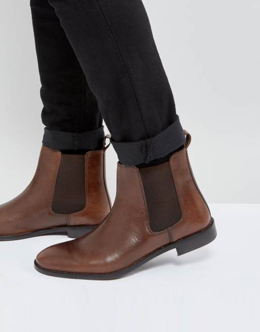 ASOS Chelsea boots in leer ASOS
