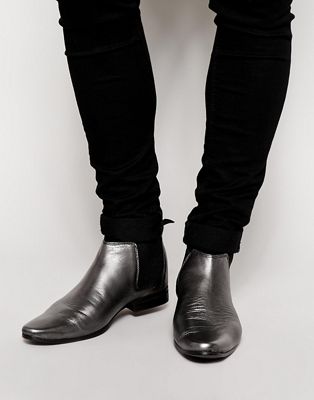 metallic chelsea boot