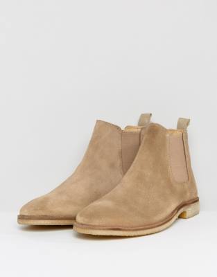 stone suede chelsea boots